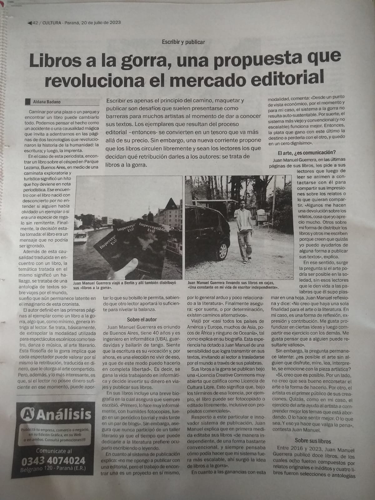 Revista Análisis Digital. 20 de julio de 2023.